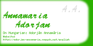 annamaria adorjan business card